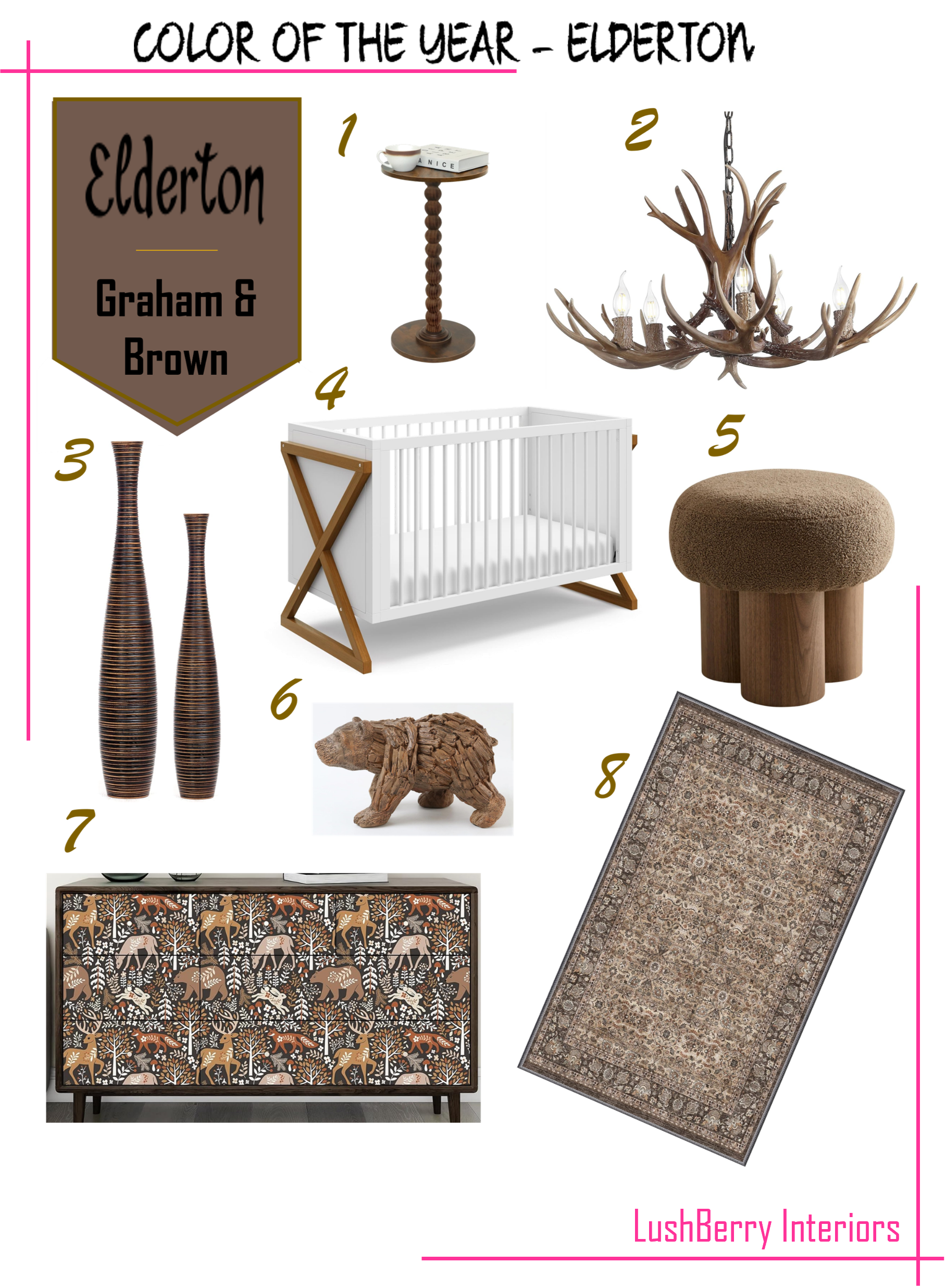 Graham and Brown Color of the Year 2025- Elderton - Mood board