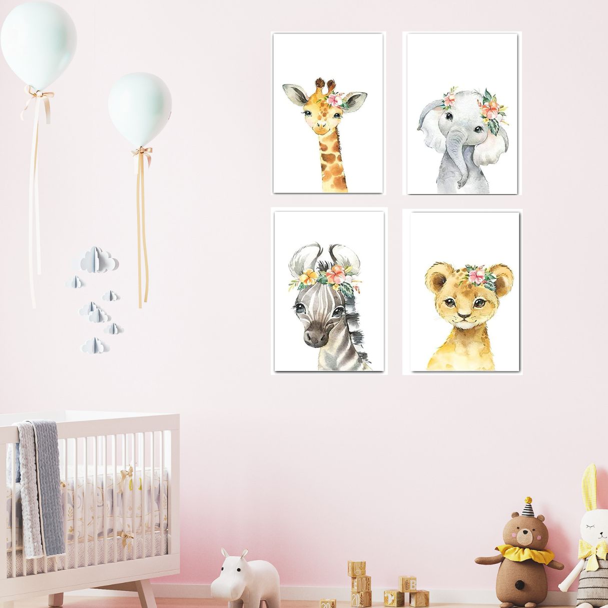 Safari Nursery Themes Decor - Baby Girl Nursery