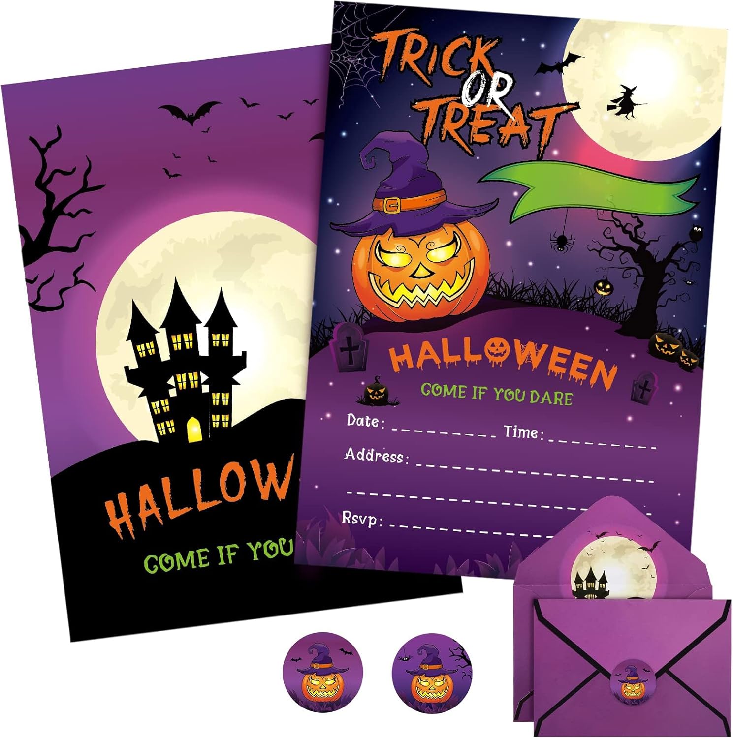 Kids Halloween Party Invitations from Amazon