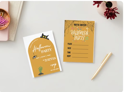 Kids Halloween party invitation printables