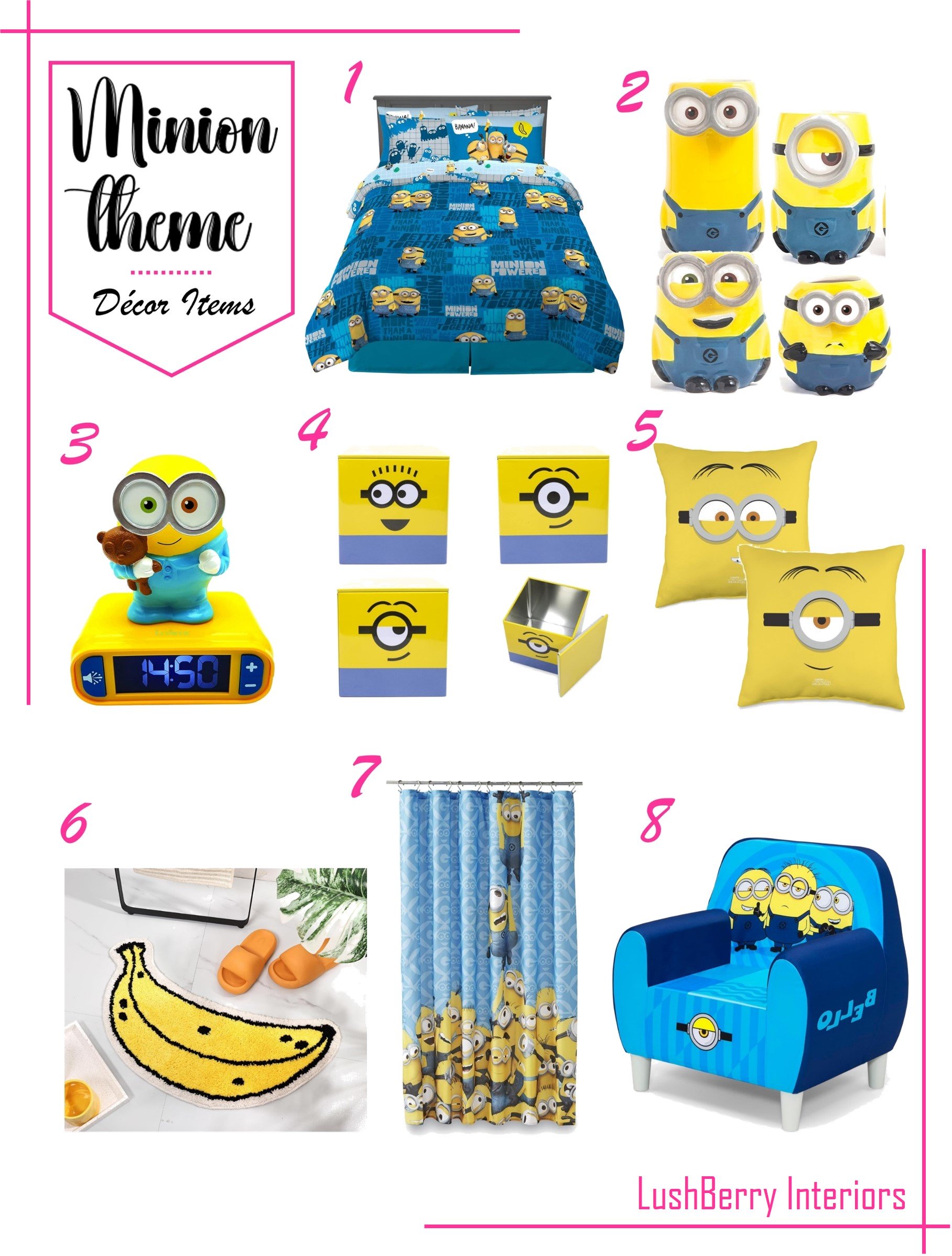 Minion Room Decor - choose one or all to fill the room with Despicable Me fun!